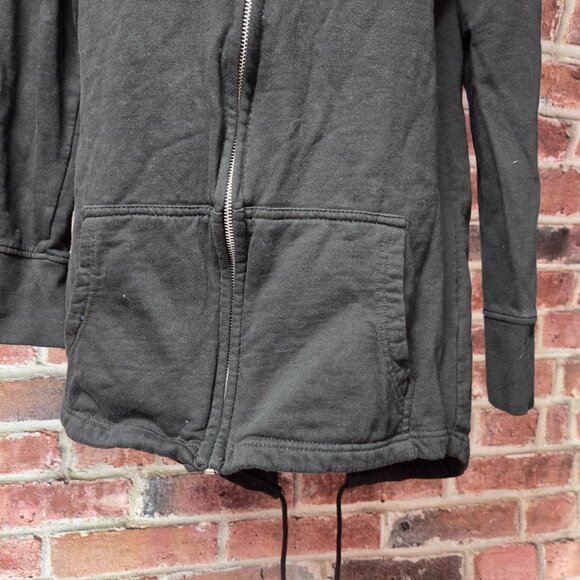 Spiral Hoodie XL | Black Zip Up Floral Gothic Boho Streetwear Y2K Alt Style - Picture 6 of 8